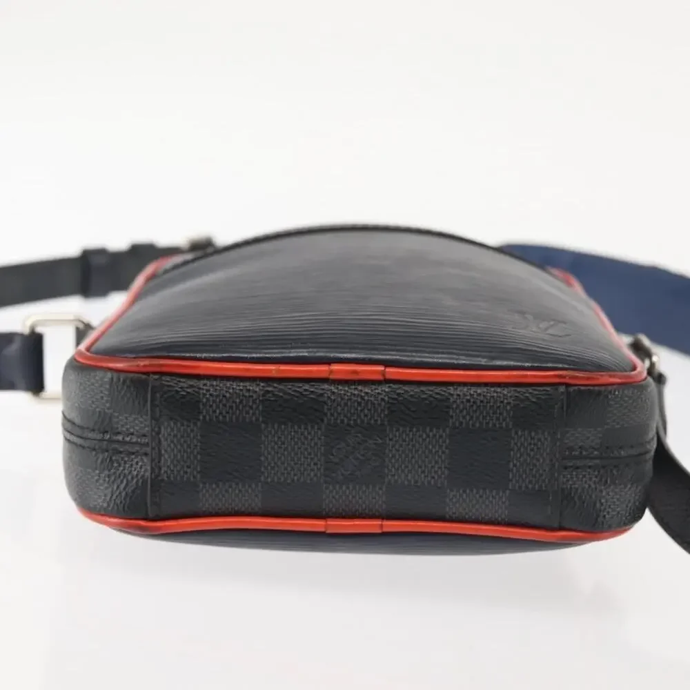 Louis Vuitton Epi Damier Graphite Danube PM Shoulder Bag Navy Blue
